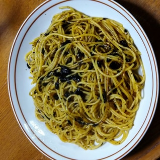 味付け海苔の佃煮パスタ